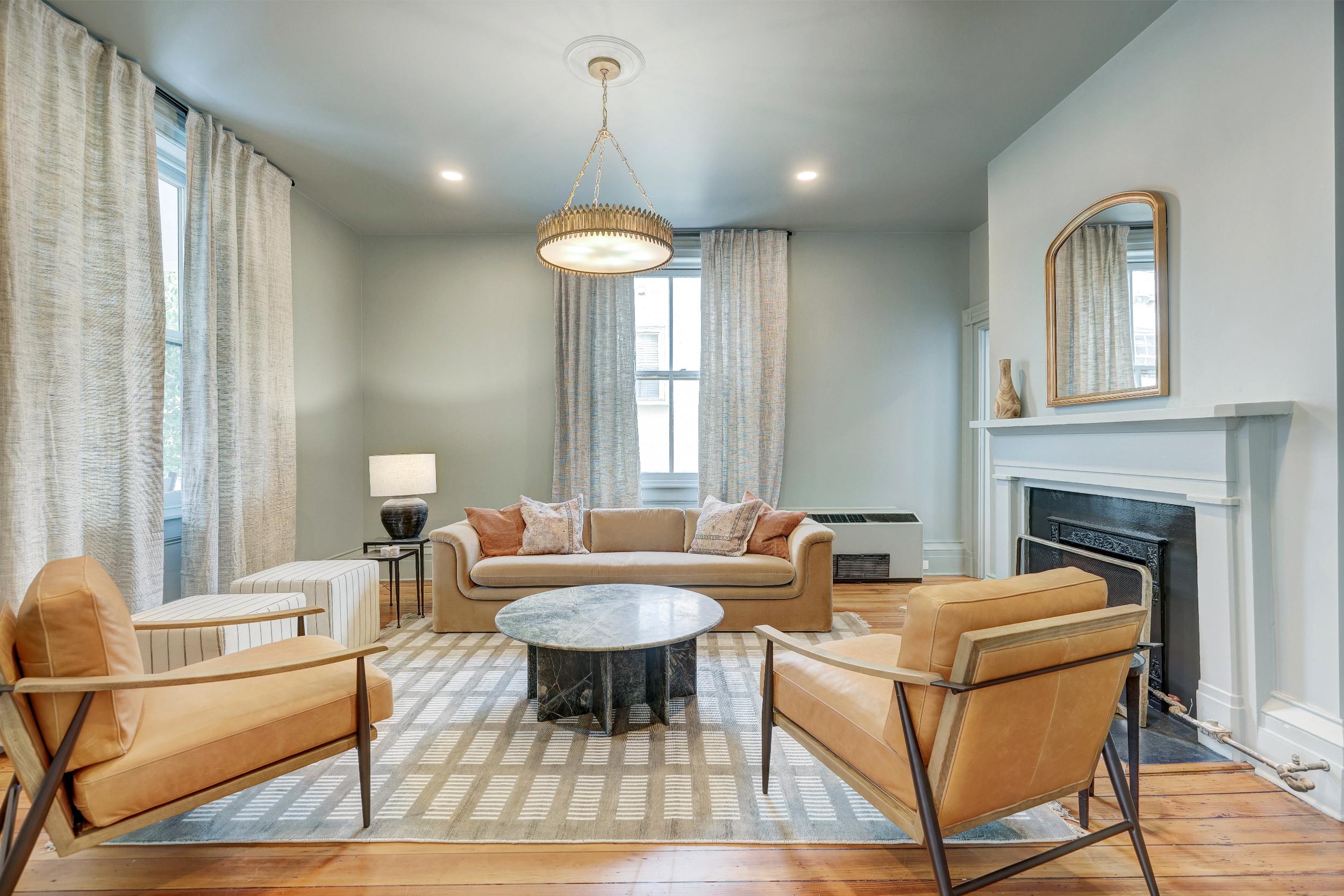Beautiful parlor room with period furnishings